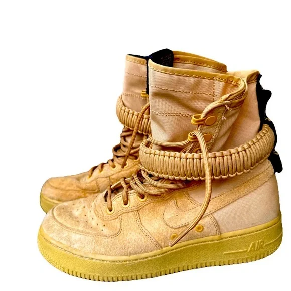 Size 7- rare Nike Sf Air Force 1 High Wheat 2018 - Picture 2 of 5